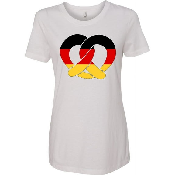 Inktastic German Flag in Pretzel Shape Women's T-Shirt
