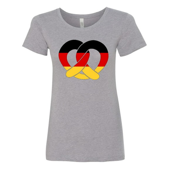 Inktastic German Flag in Pretzel Shape Women's T-Shirt