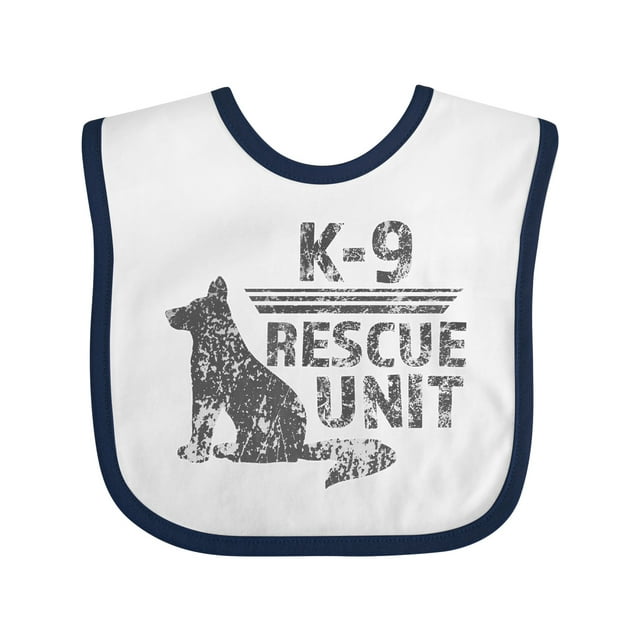 Inktastic German Shepard K-9 Rescue Unit Boys or Girls Baby Bib