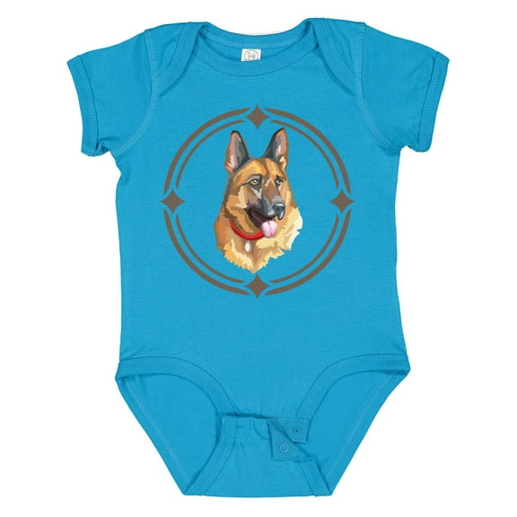 Inktastic German Shepherd Dog Art Boys or Girls Baby Bodysuit
