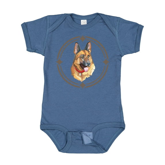 Inktastic German Shepherd Dog Art Boys or Girls Baby Bodysuit