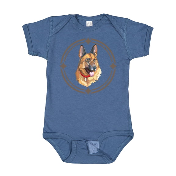 Inktastic German Shepherd Dog Art Boys or Girls Baby Bodysuit