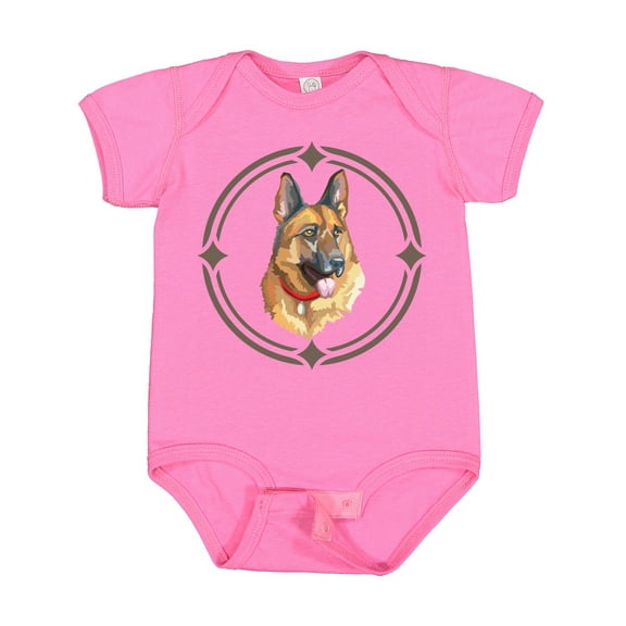 Inktastic German Shepherd Dog Art Boys or Girls Baby Bodysuit