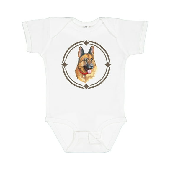 Inktastic German Shepherd Dog Art Boys or Girls Baby Bodysuit