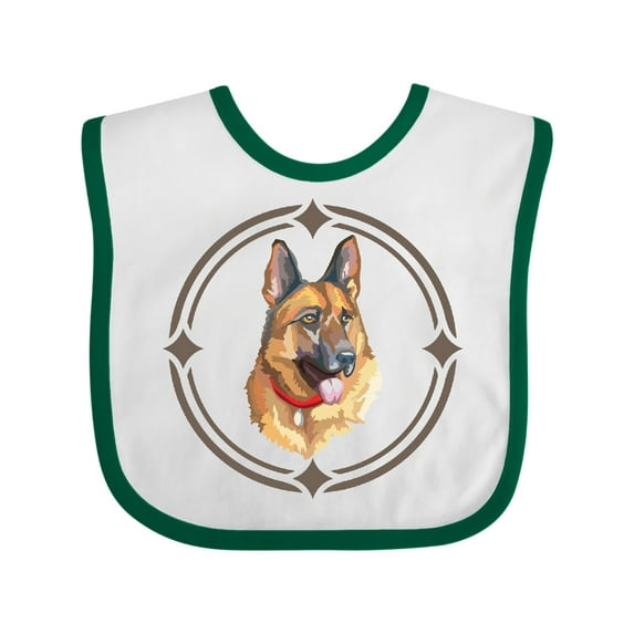 Inktastic German Shepherd Dog Art Gift Boys or Girls Baby Bib