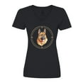 thumbnail image 1 of Inktastic German Shepherd Dog Art Gift Women's V-Neck T-Shirt, 1 of 5