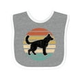 thumbnail image 1 of Inktastic German Shepherd Silhouette Vintage Retro Boys or Girls Baby Bib, 1 of 4