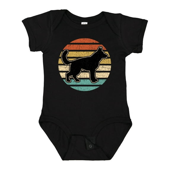 Inktastic German Shepherd Silhouette Vintage Retro Boys or Girls Baby Bodysuit