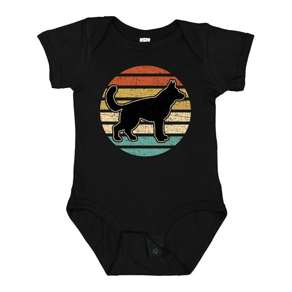Inktastic German Shepherd Silhouette Vintage Retro Boys or Girls Baby Bodysuit