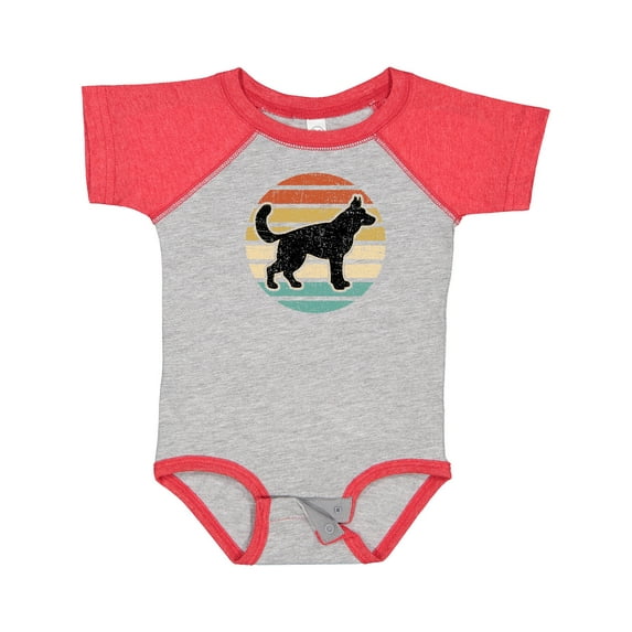 Inktastic German Shepherd Silhouette Vintage Retro Boys or Girls Baby Bodysuit