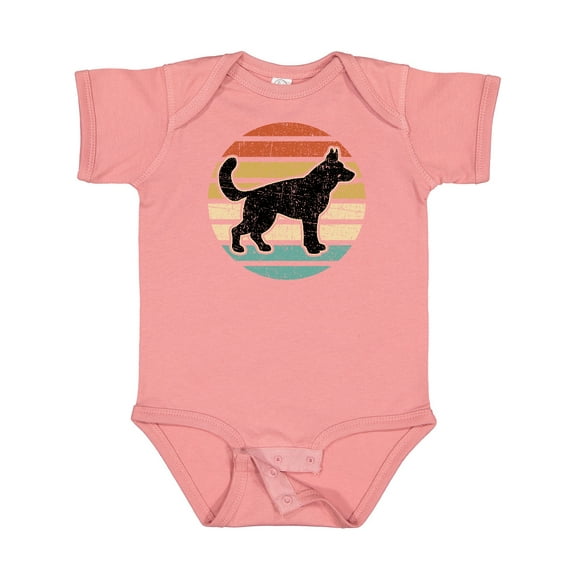 Inktastic German Shepherd Silhouette Vintage Retro Boys or Girls Baby Bodysuit
