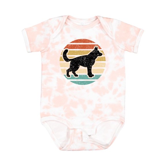 Inktastic German Shepherd Silhouette Vintage Retro Boys or Girls Baby Bodysuit