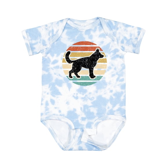Inktastic German Shepherd Silhouette Vintage Retro Boys or Girls Baby Bodysuit