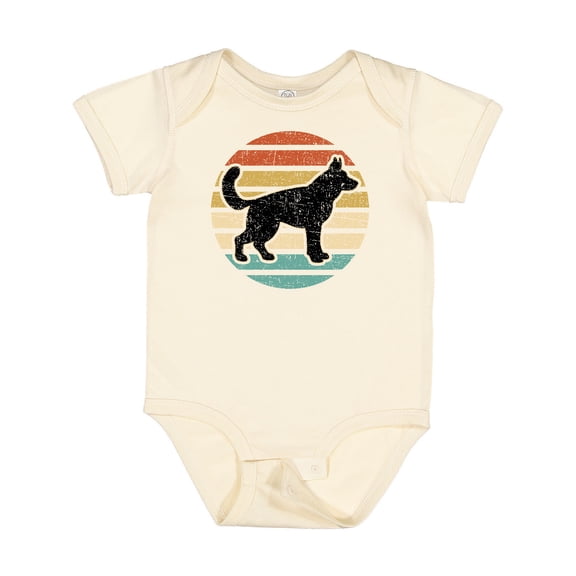 Inktastic German Shepherd Silhouette Vintage Retro Boys or Girls Baby Bodysuit