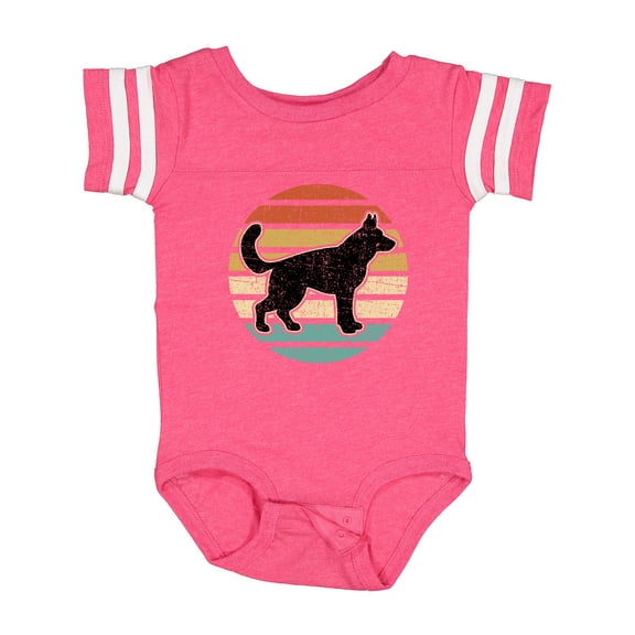 Inktastic German Shepherd Silhouette Vintage Retro Boys or Girls Baby Bodysuit