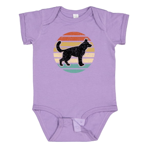 Inktastic German Shepherd Silhouette Vintage Retro Boys or Girls Baby Bodysuit