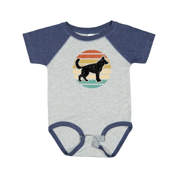 Inktastic German Shepherd Silhouette Vintage Retro Boys or Girls Baby Bodysuit