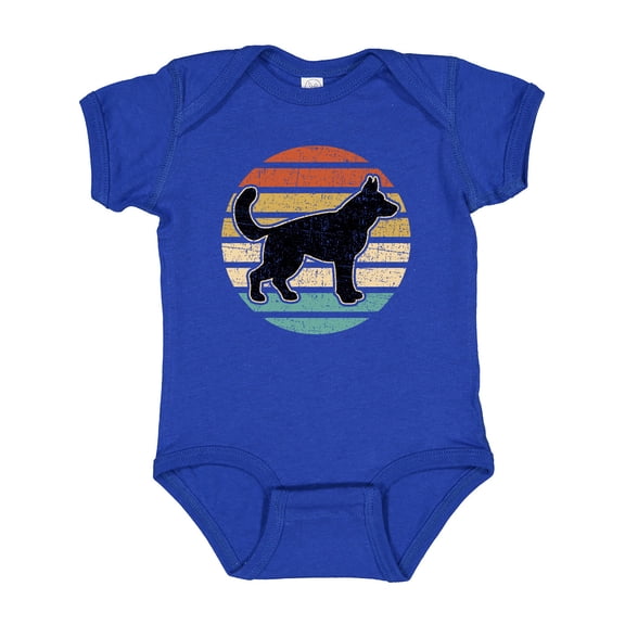 Inktastic German Shepherd Silhouette Vintage Retro Boys or Girls Baby Bodysuit