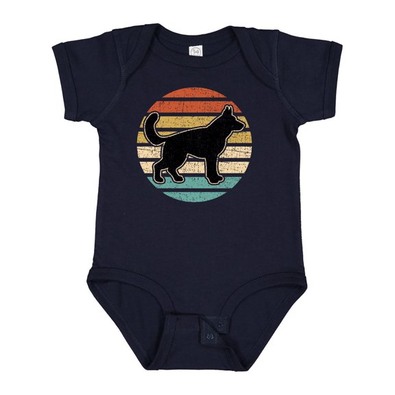 Inktastic German Shepherd Silhouette Vintage Retro Boys or Girls Baby Bodysuit