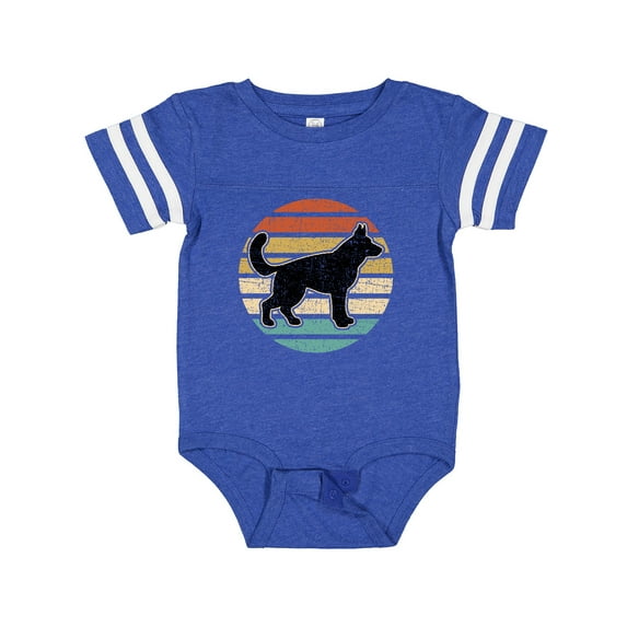Inktastic German Shepherd Silhouette Vintage Retro Boys or Girls Baby Bodysuit