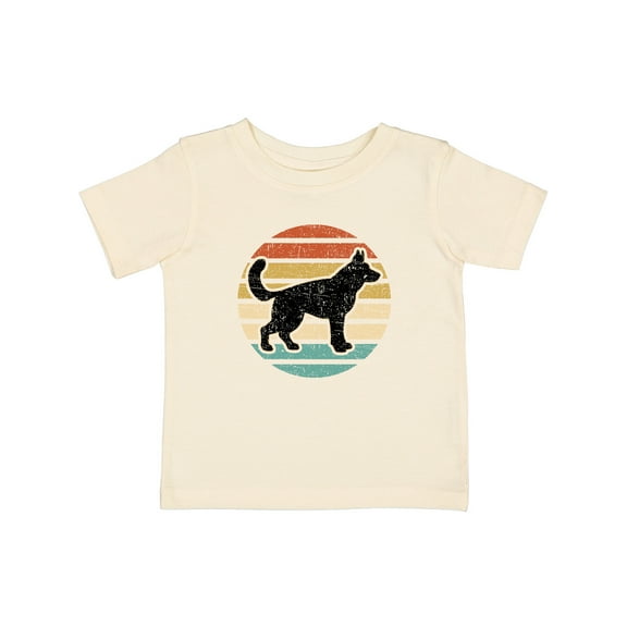Inktastic German Shepherd Silhouette Vintage Retro Boys or Girls Baby T-Shirt