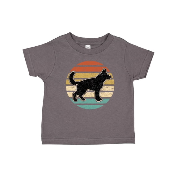 Inktastic German Shepherd Silhouette Vintage Retro Boys or Girls Toddler T-Shirt