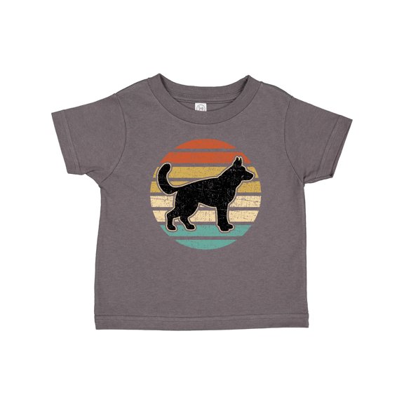 Inktastic German Shepherd Silhouette Vintage Retro Boys or Girls Toddler T-Shirt
