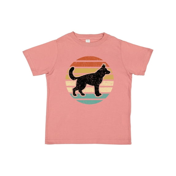 Inktastic German Shepherd Silhouette Vintage Retro Boys or Girls Toddler T-Shirt