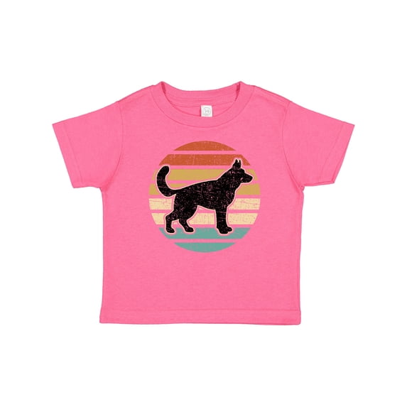 Inktastic German Shepherd Silhouette Vintage Retro Boys or Girls Toddler T-Shirt