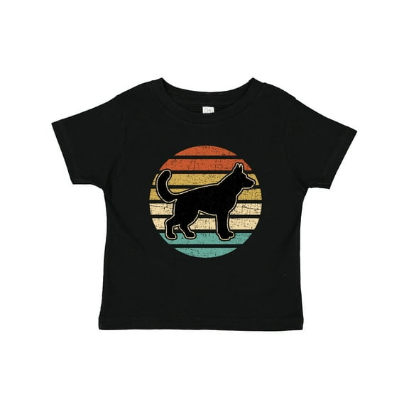 Inktastic German Shepherd Silhouette Vintage Retro Boys or Girls Toddler T-Shirt