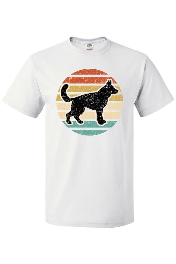 German Shepherd Silhouette Vintage Retro T-Shirt
