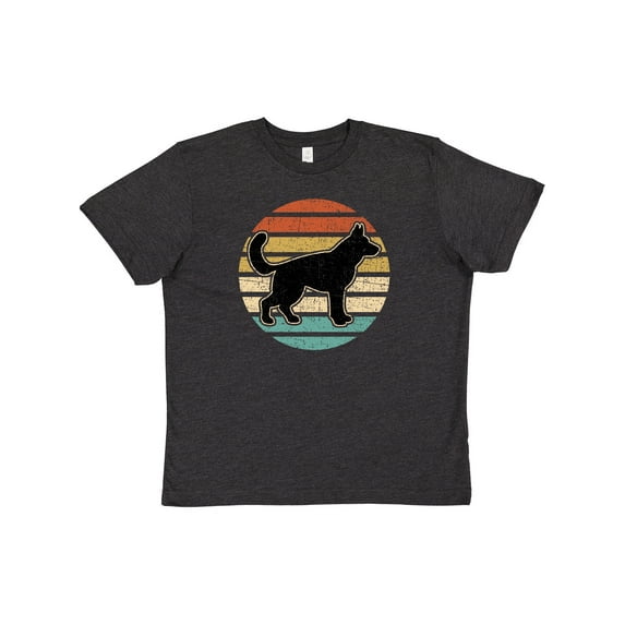 Inktastic German Shepherd Silhouette Vintage Retro Youth T-Shirt