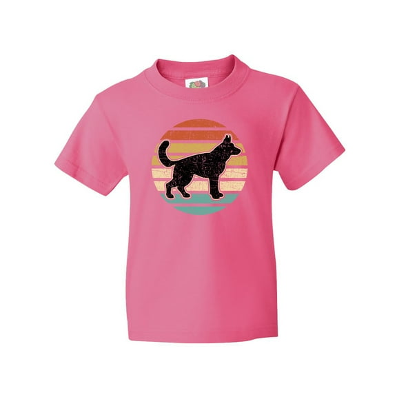 Inktastic German Shepherd Silhouette Vintage Retro Youth T-Shirt