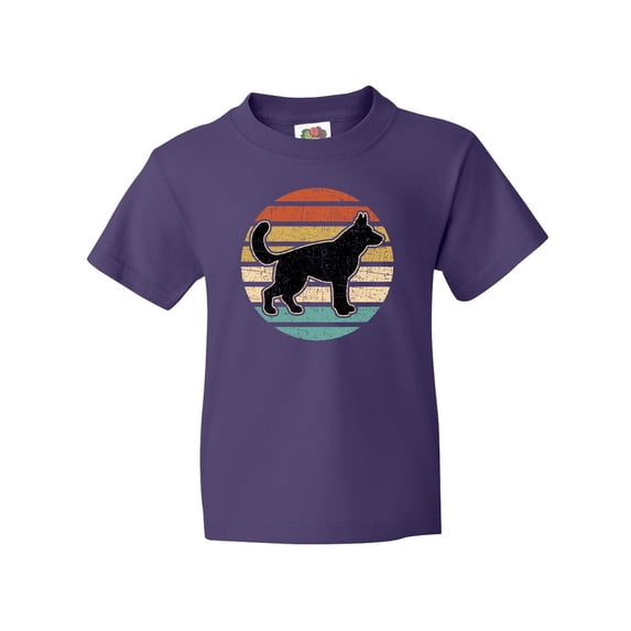 Inktastic German Shepherd Silhouette Vintage Retro Youth T-Shirt