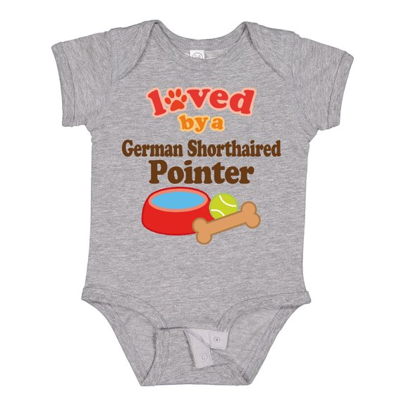 Inktastic German Shorthaired Pointer Loved By A (Dog Breed Boys or Girls Baby Bodysuit