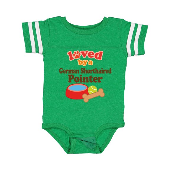 Inktastic German Shorthaired Pointer Loved By A (Dog Breed Boys or Girls Baby Bodysuit
