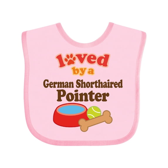 Inktastic German Shorthaired Pointer Loved by Boys or Girls Baby Bib
