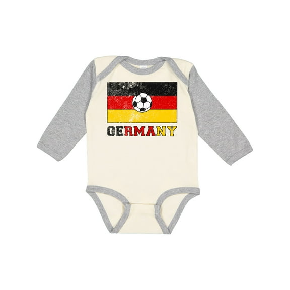 Inktastic German Soccer Boys or Girls Long Sleeve Baby Bodysuit