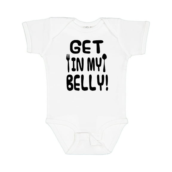 Inktastic Get in My Belly Boys or Girls Baby Bodysuit