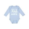 thumbnail image 1 of Inktastic Gift for Aunts | One of a Kind Auntie (white) Girls Long Sleeve Baby Bodysuit, 1 of 5