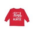 thumbnail image 1 of Inktastic Gift for Aunts | One of a Kind Auntie (white) Girls Long Sleeve Toddler T-Shirt, 1 of 5