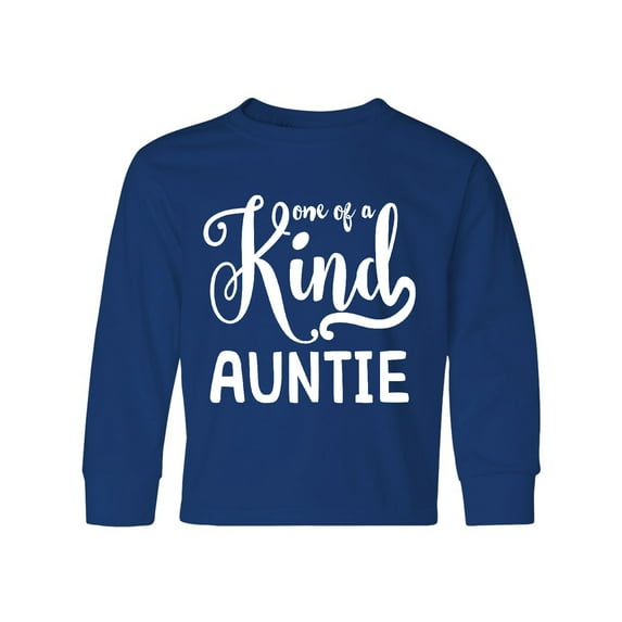 Inktastic Gift for Aunts | One of a Kind Auntie (white) Long Sleeve Youth T-Shirt