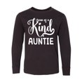 thumbnail image 1 of Inktastic Gift for Aunts | One of a Kind Auntie (white) Long Sleeve Youth T-Shirt, 1 of 5