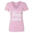 thumbnail image 1 of Inktastic For Aunts | One of a Kind Auntie (white) Women's V-Neck T-Shirt, 1 of 5