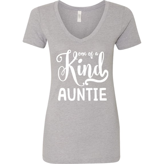 Inktastic For Aunts | One of a Kind Auntie (white) Women's V-Neck T-Shirt