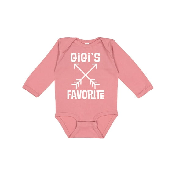 Inktastic Gigi Favorite Grandchild Gift Boys or Girls Long Sleeve Baby Bodysuit