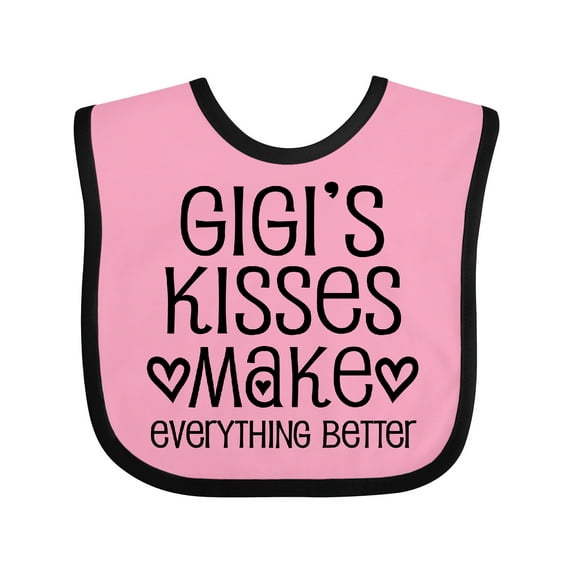 Inktastic Gigi Kisses Make Everything Better Boys or Girls Baby Bib