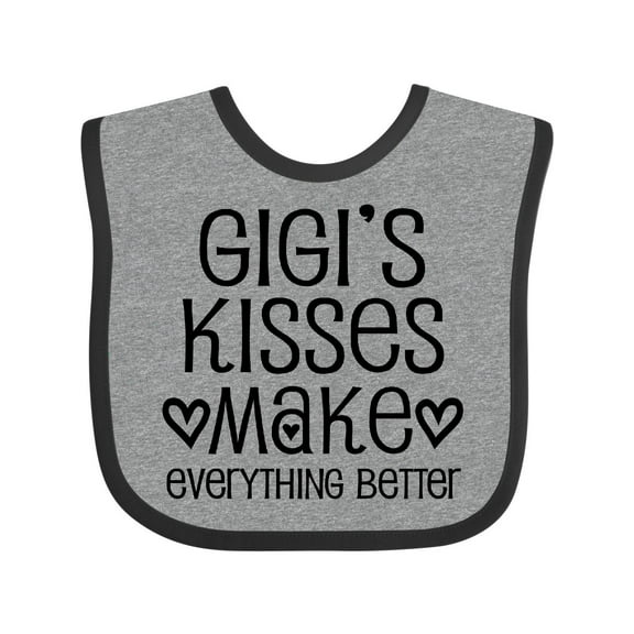 Inktastic Gigi Kisses Make Everything Better Boys or Girls Baby Bib