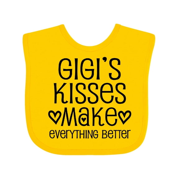 Inktastic Gigi Kisses Make Everything Better Boys or Girls Baby Bib