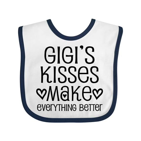 Inktastic Gigi Kisses Make Everything Better Boys or Girls Baby Bib